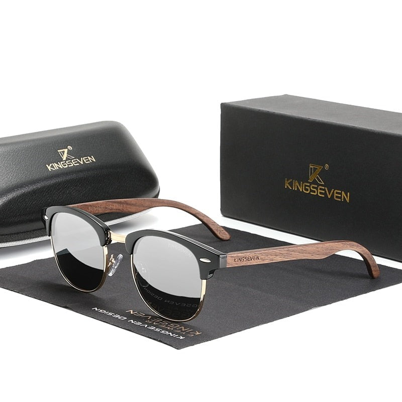 Handmade  Black Walnut Wooden   Polarized UV400 Sunglasses