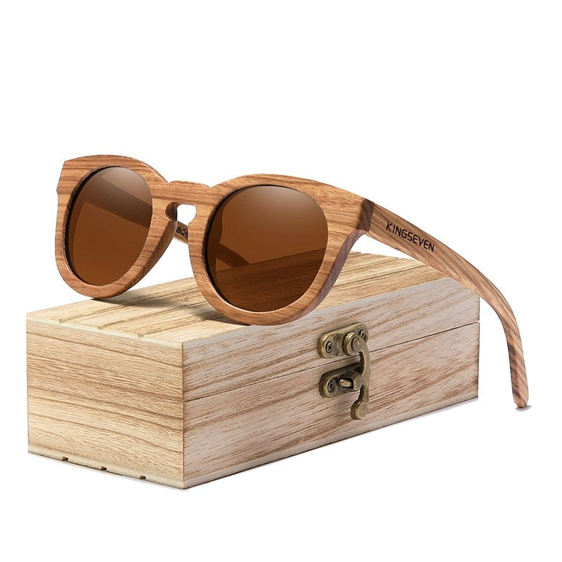 Natural Wood  Full Frame 100% Handmade Polarized Sunglasses