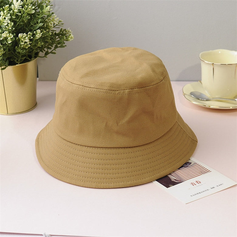 Unisex Cotton Bucket Hats  Summer Sunscreen Panama  Outdoor Fisherman Hat
