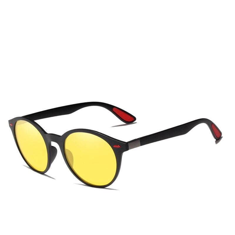 Vintage Polarized Oval Frame   Unisex Night Vision Sunglasses