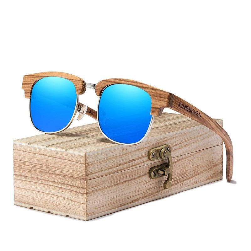 New Retro Wooden Natural Male Polarized UV Protection Sunglasses