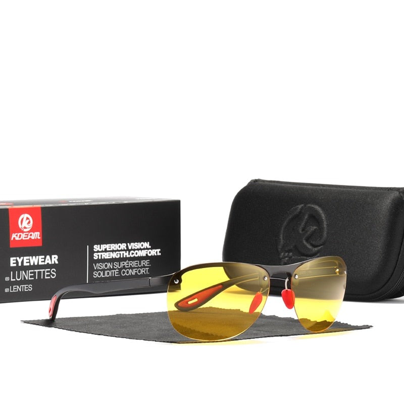 Rimless Oval Polarized  TAC Polarization Lenses Men Sunglasses