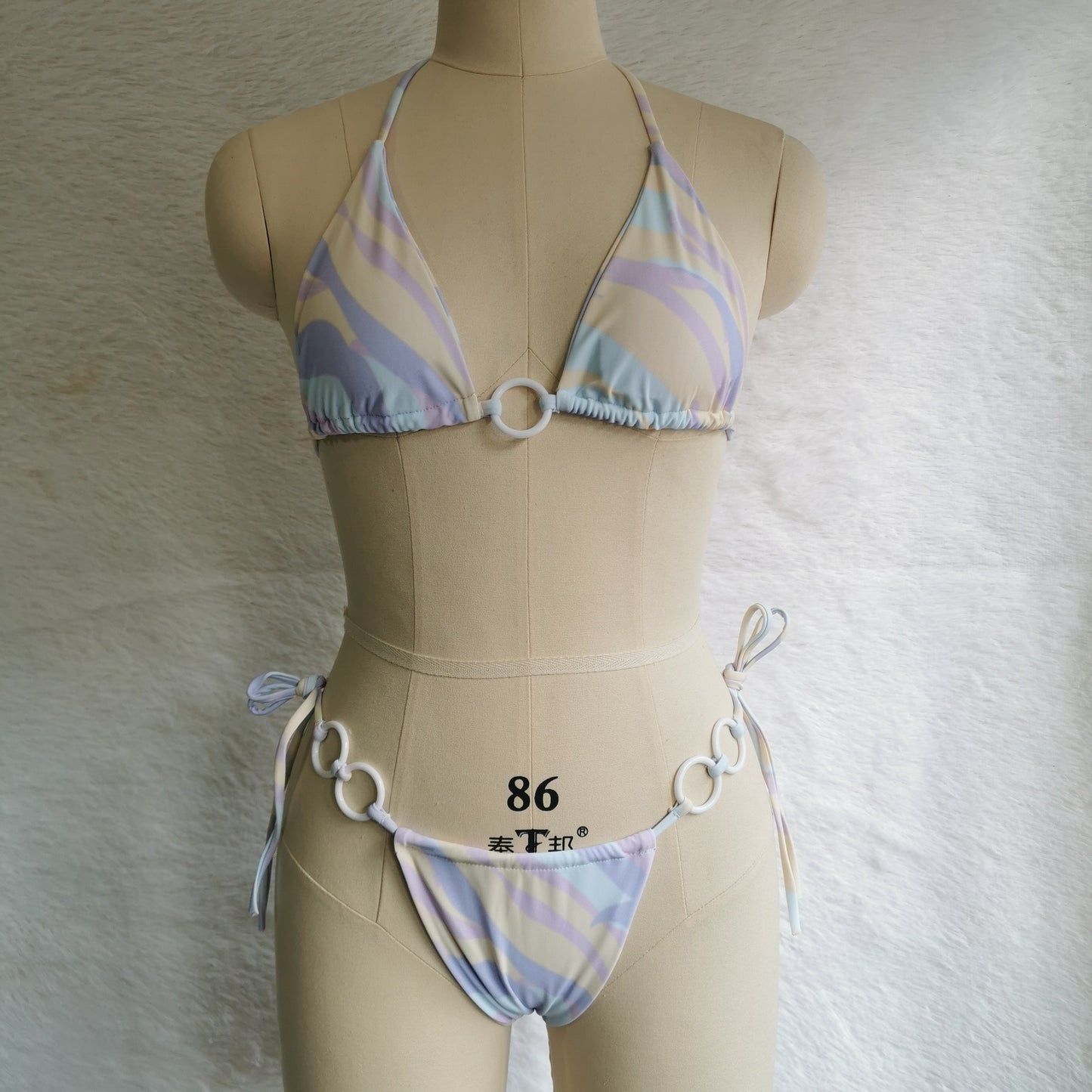 Women Swimwear Bikini Hollow Out Swimsuit Thong String Bikini Set