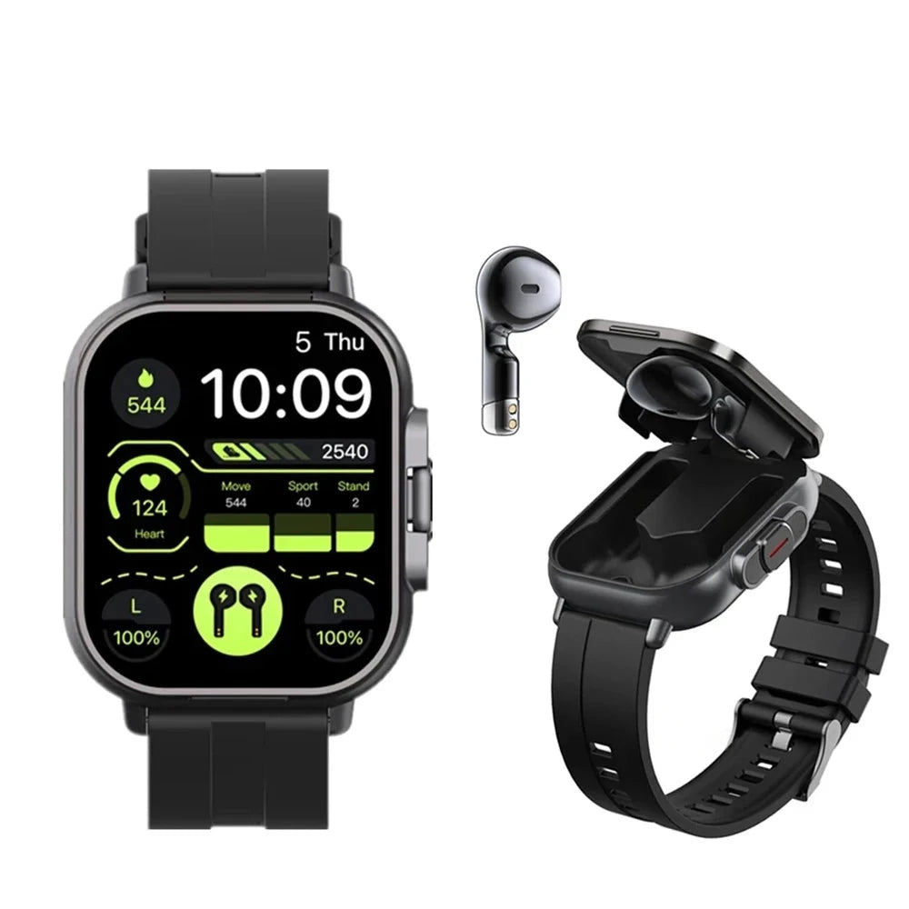 TWS Earphone Sports  Bluetooth Headset Calling  smart watch With Earbud