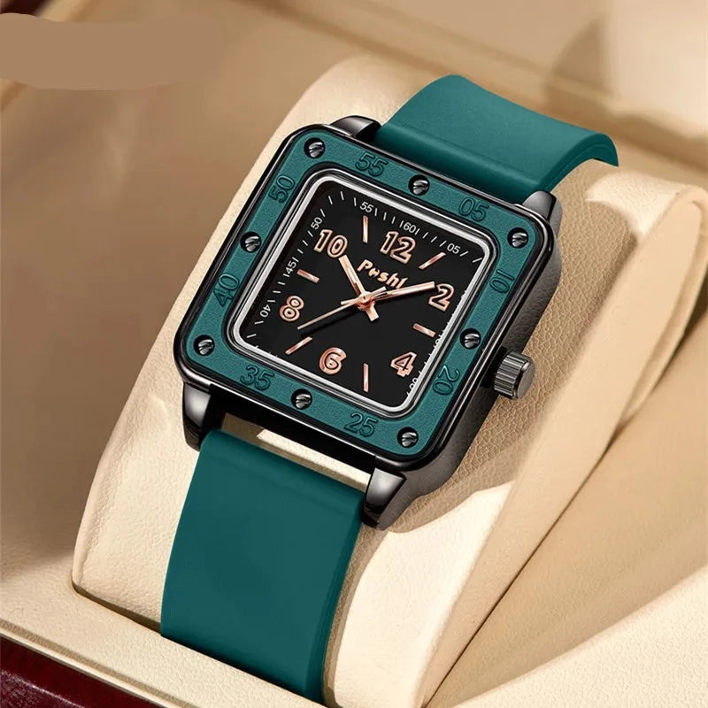 Fashion Casual Quartz Wristwatches Silicone Strap  Women's Business Watch