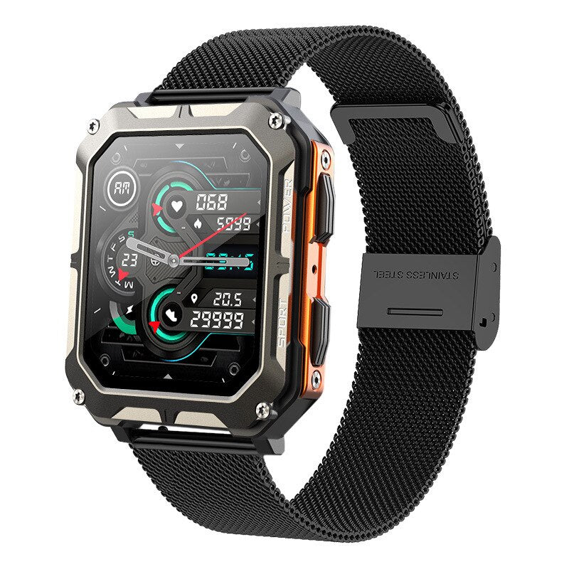 1.83 Inch Men Music BT Call Outdoor Sports Fitness Tracker Smart watch