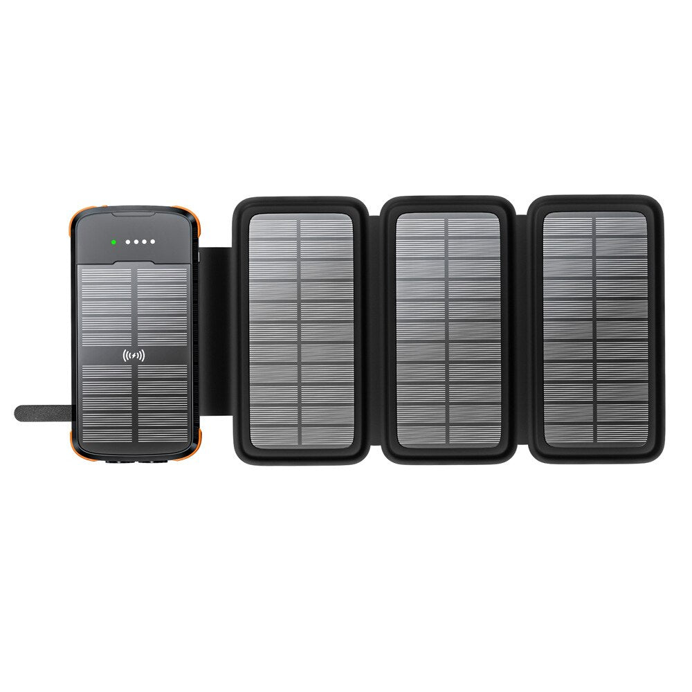 Foldable Solar Power Bank Fast Qi Wireless Charger