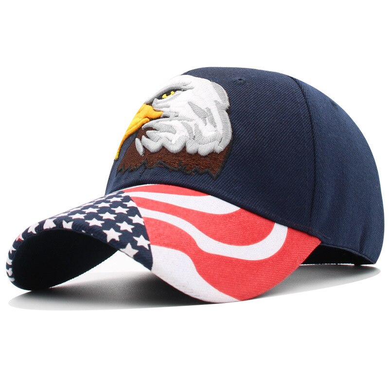 Baseball Cap Patriotic Bald Eagle and American Flag Snapback Cap