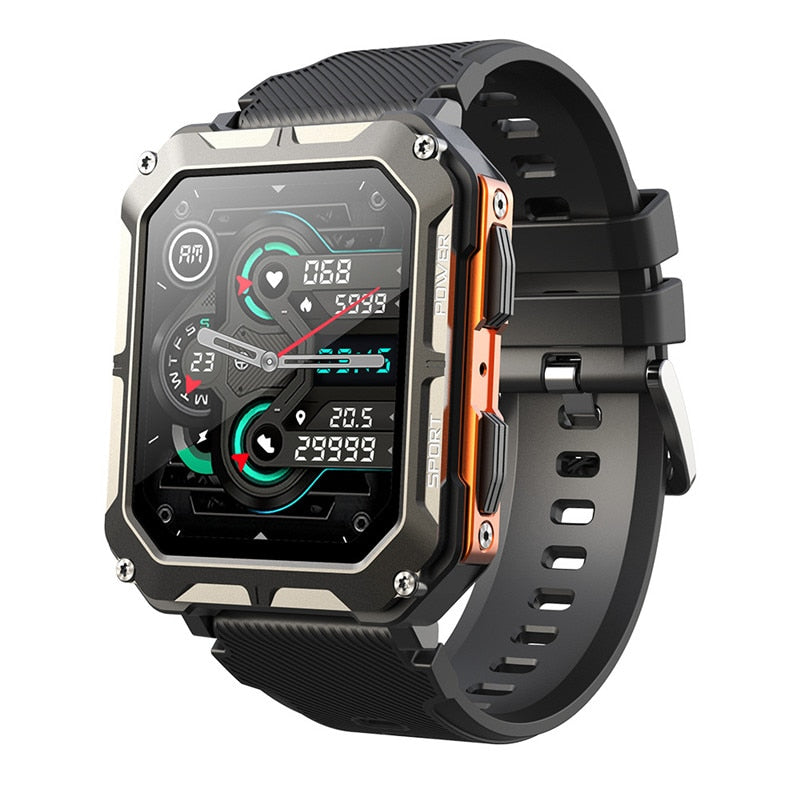 1.83 Inch Men Music BT Call Outdoor Sports Fitness Tracker Smart watch