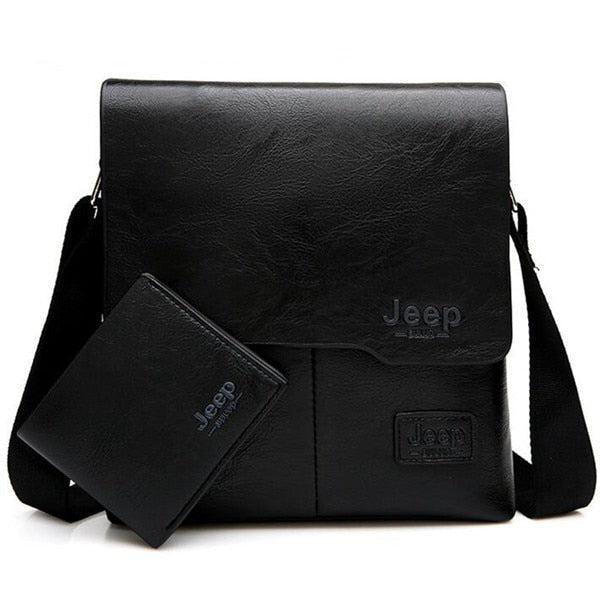 Men Leather Messenger Shoulder Bag Business Crossbody Casual Bag