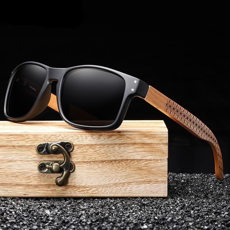Brand Design Beech wood Handmade  Men Polarized Sunglasses