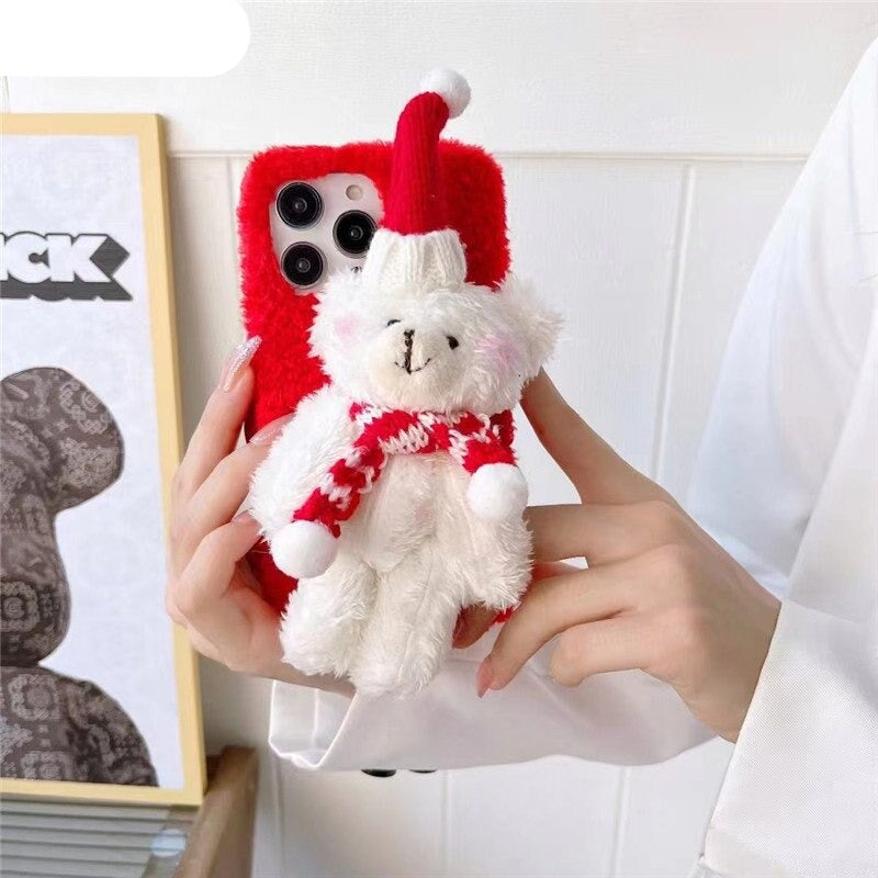3D Christmas Doll Phone Case For iPhone 14 Pro Max 13 12 11 6 7 8 Plus X XS XR SE 2