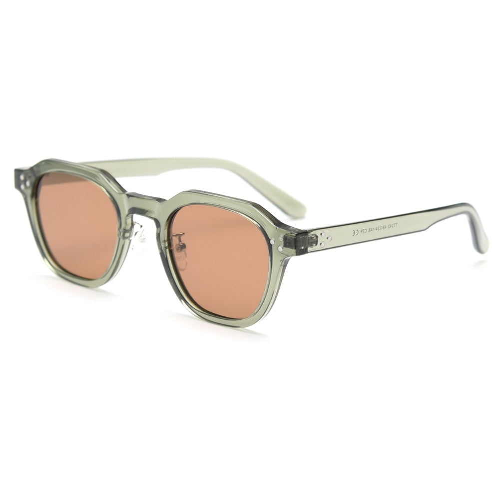 korean style retro TR90 frame polygon polarized sunglasses