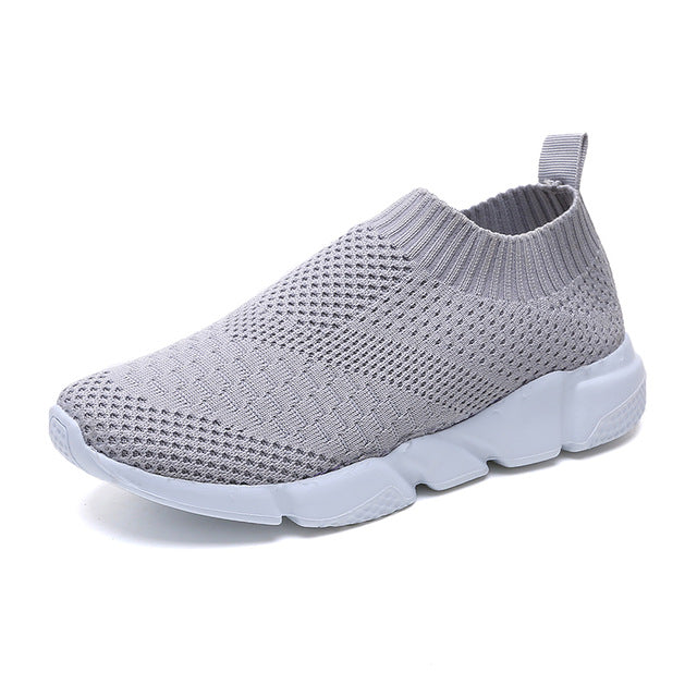 plus size breathable air mesh sneakers  soft walking shoes for woman