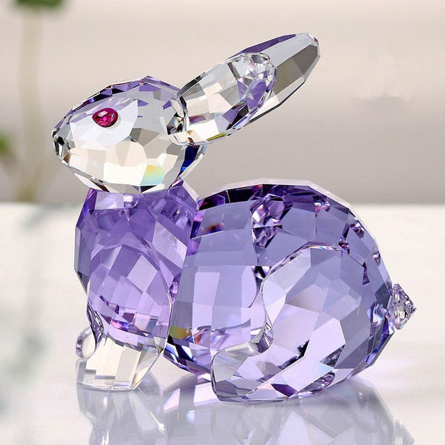 Crystal Lovely Dog Miniature Glass Animal Craft Ornament