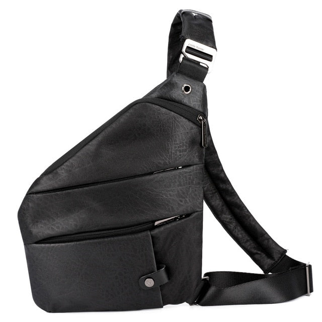 Male Messenger Shoulder Bags Hidden Chest Pack Men Retro Crossbody Bag