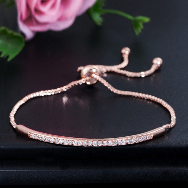 Adjustable Bracelet Bangle for Women Captivate Bar Slider Brilliant Jewelry