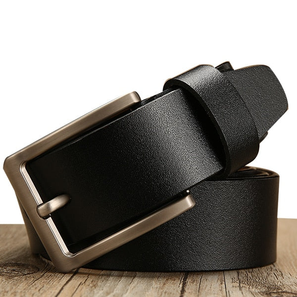genuine leather strap luxury pin buckle casual men's belt