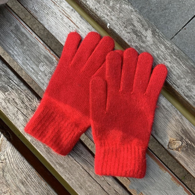 women's winter  cute plush warm  winter gloves