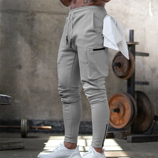 Mens Jogger Pnats Sweatpants Man Gyms Workout Fitness Cotton Trousers