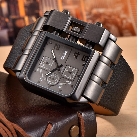 Casual Wristwatch Square Dial Wide Strap Men's Quartz Watch