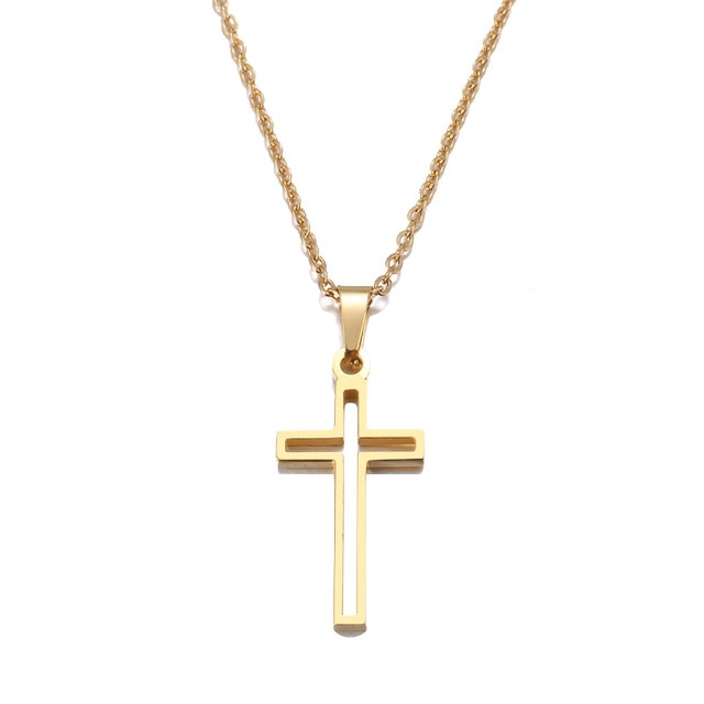 Stainless Steel Necklace For Women Chain Cross Necklace