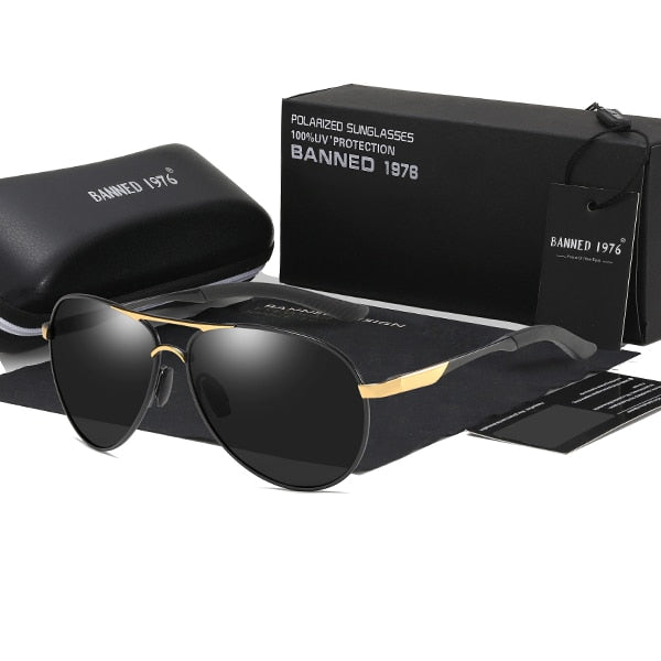 Polarized men  brand Designer UV protection Vintage driving Sunglasses