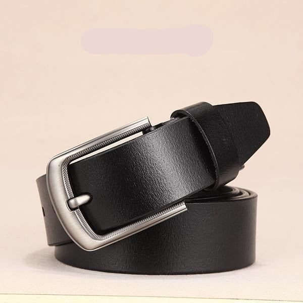 Men  genuine leather strap luxury pin buckle fancy vintage belt