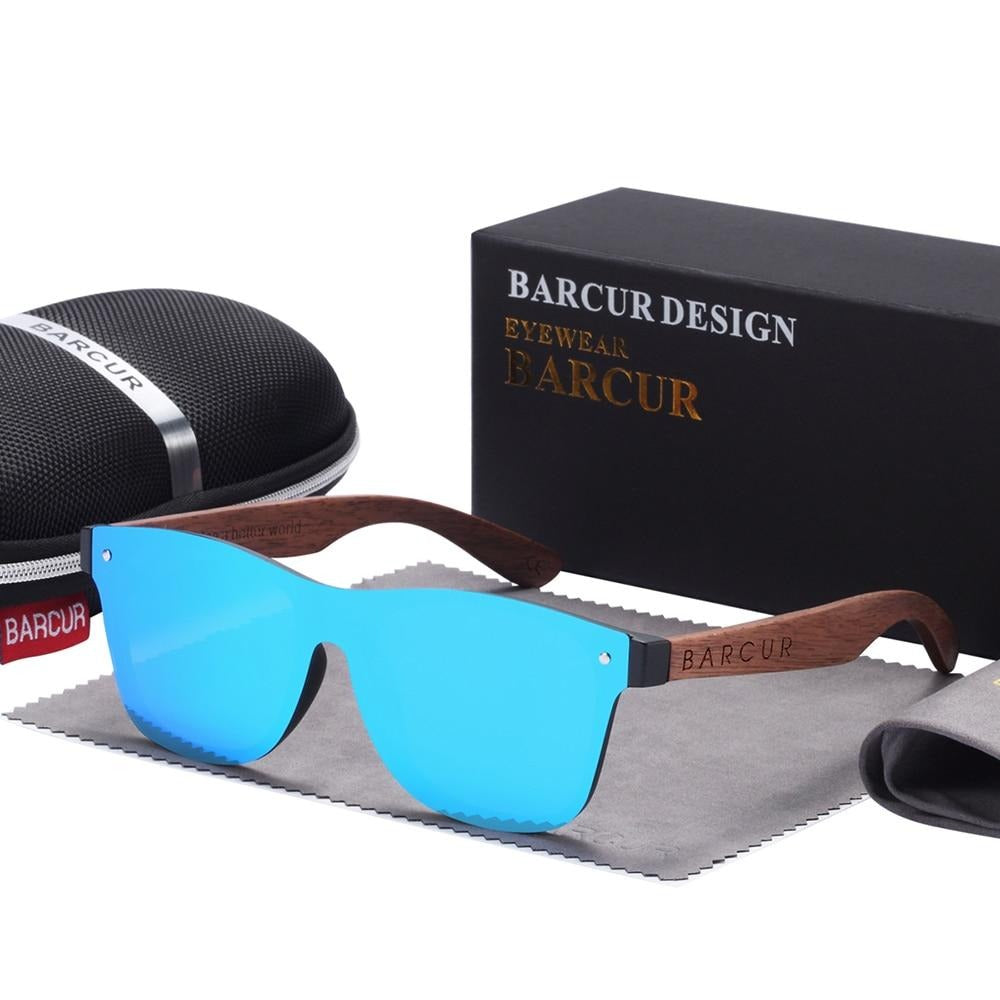 Natural Black Walnut  wood Men Polarized UV400 Sunglasses