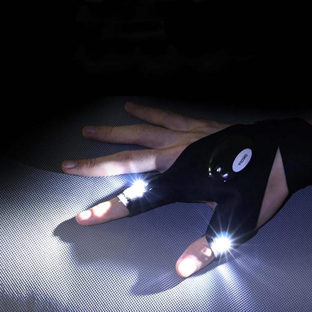 Novelty LED Flashlight LED Glove light Finger light with Battery