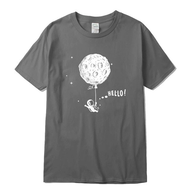 100% cotton short sleeve Interesting space flight design  men Tshirt
