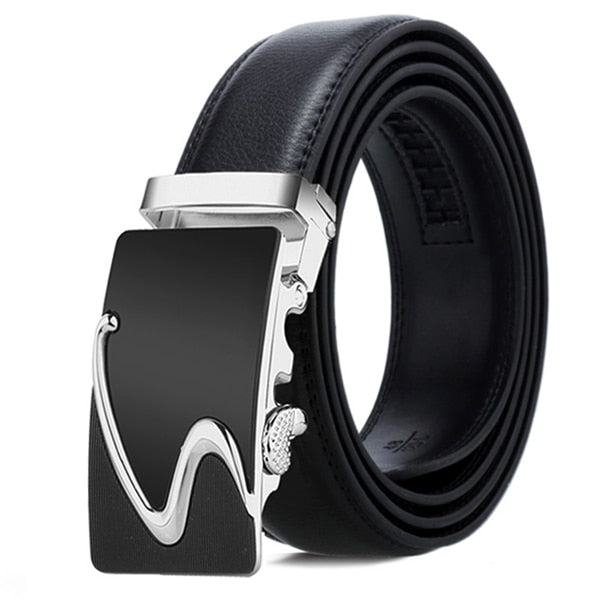 Genuine Leather Automatic Male Cummerbunds Leather Belt For Men