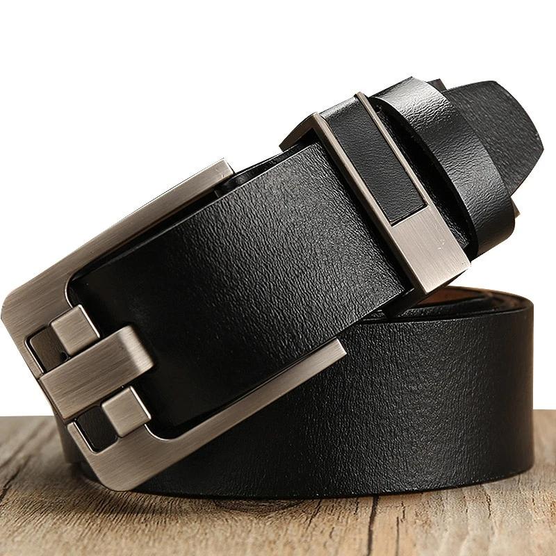 genuine leather strap luxury pin buckle belts for men