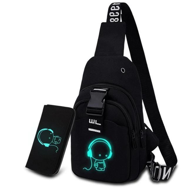 Multifunction Fashion Men women Crossbody Bags USB Charging Chest Pack