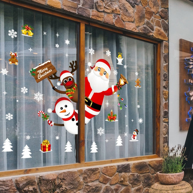 Merry Christmas Decoration for Home  Window Sticker Ornaments