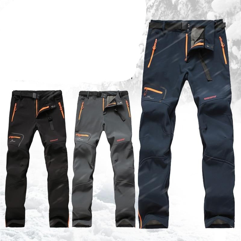 outdoor stormy  men's casual  autumn and winter Plush men's loose straight pants
