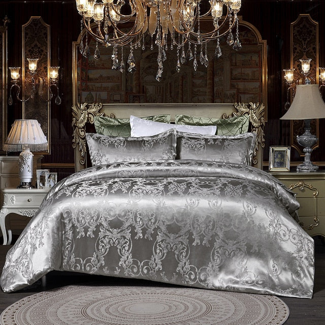 Luxury Jacquard Bedding Set King Size Duvet Cover
