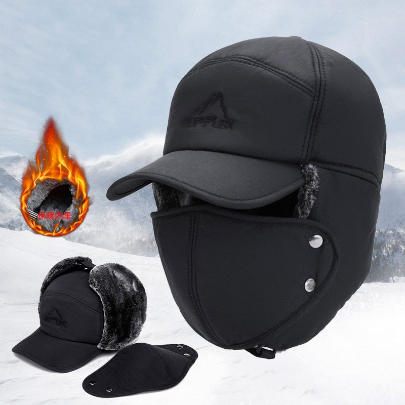Autumn Winter Warm Windproof  Outdoor Sport Hiking Hunting Visor Hat