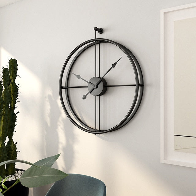 Large Vintage Metal Modern Design Wall Clock