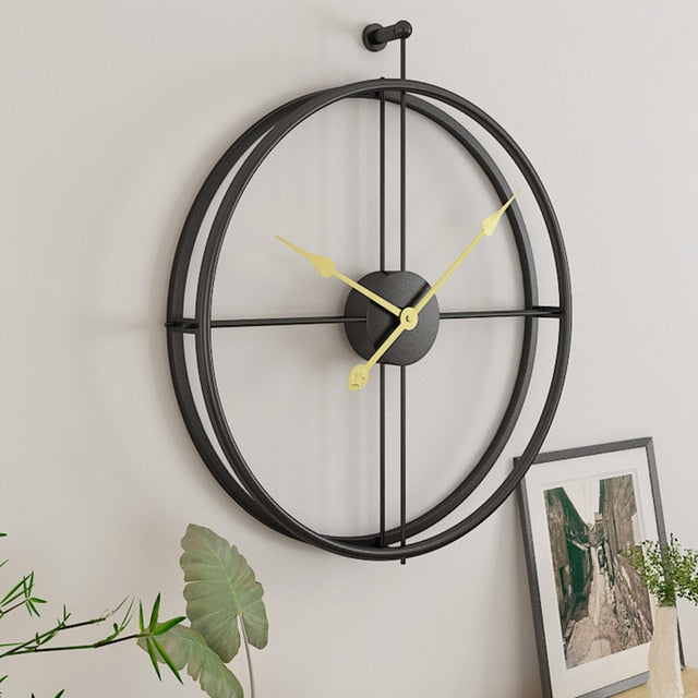 Large Vintage Metal Modern Design Wall Clock