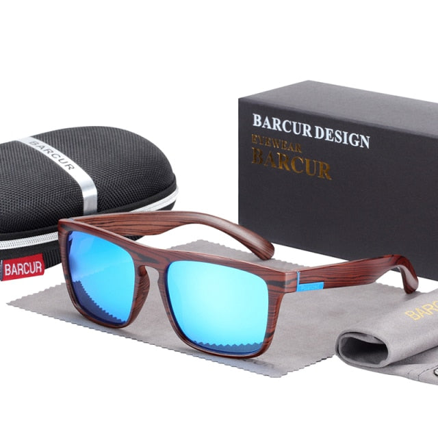 Polarized Imitation Wood Sunglasses for Men women