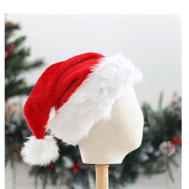 Santa  Xmas  Extra Thicken Classic Christmas Hat