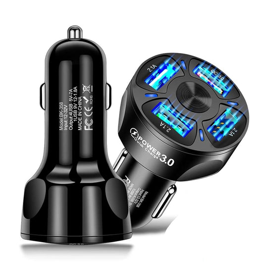 3 Ports USB Car Charger Quick Charge 3.0 Fast  Car Charger