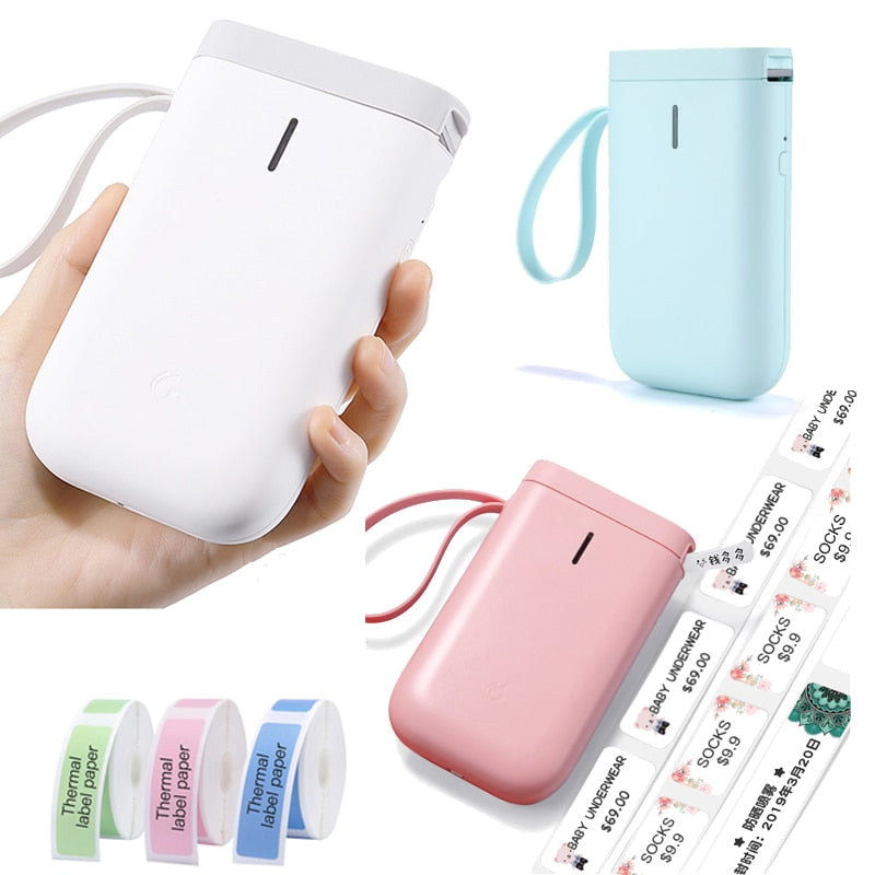 Wireless Bluetooth   Pocket Portable  Thermal Label Printer