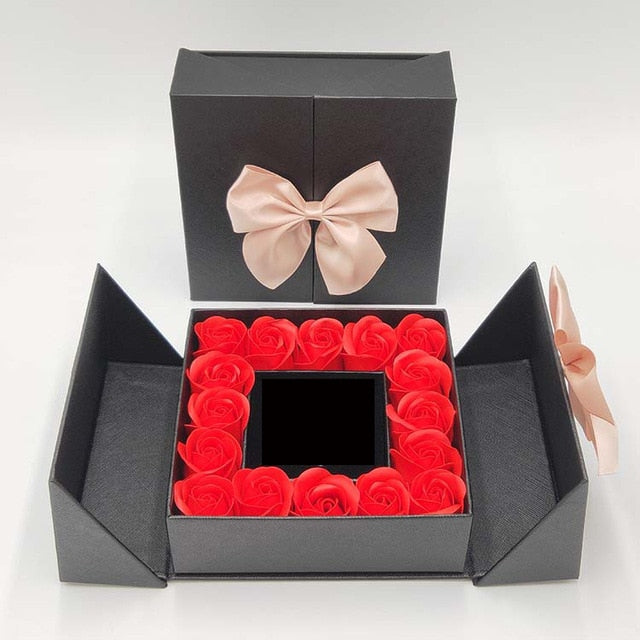 16 Roses Artificial  Flower Box Valentines  Gift