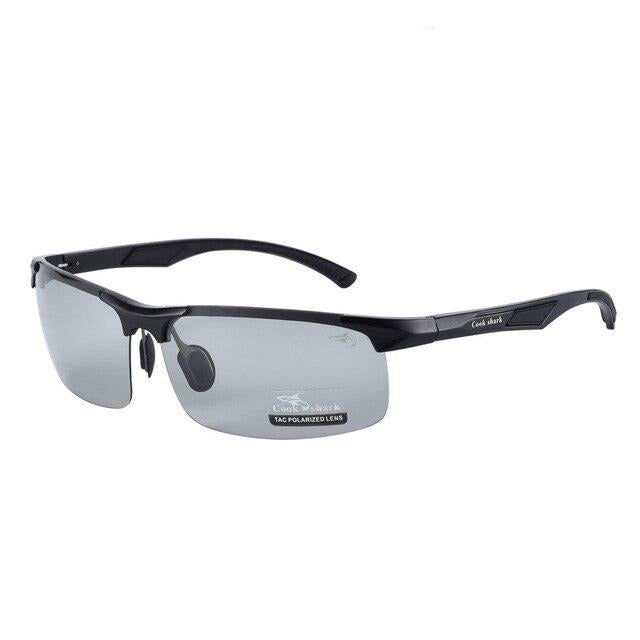 Day and night dual-use men's color-changing polarized sunglasses