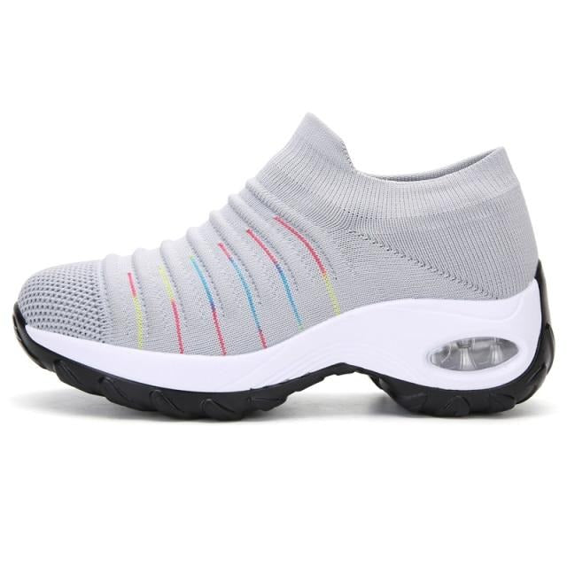 Breathable Casual Sneakers Platform Shoes Mesh  Thick Sole Women Shoes