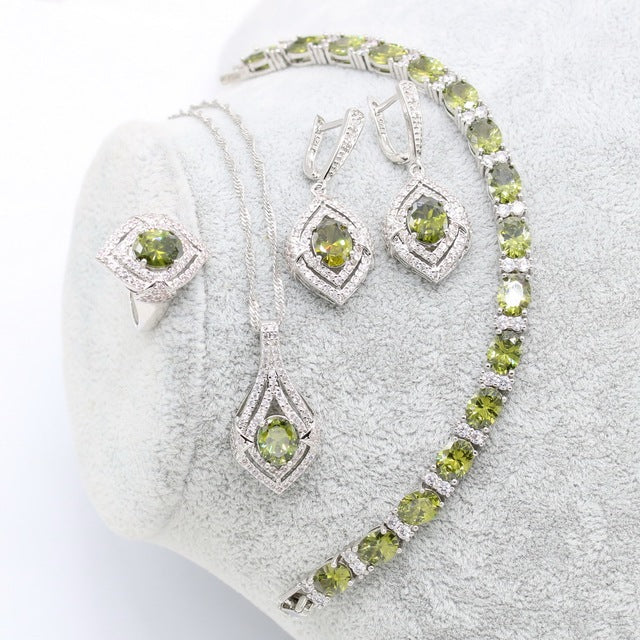 Jewelery Set For Women  Necklace Pendant Earrings Ring Bracelet set
