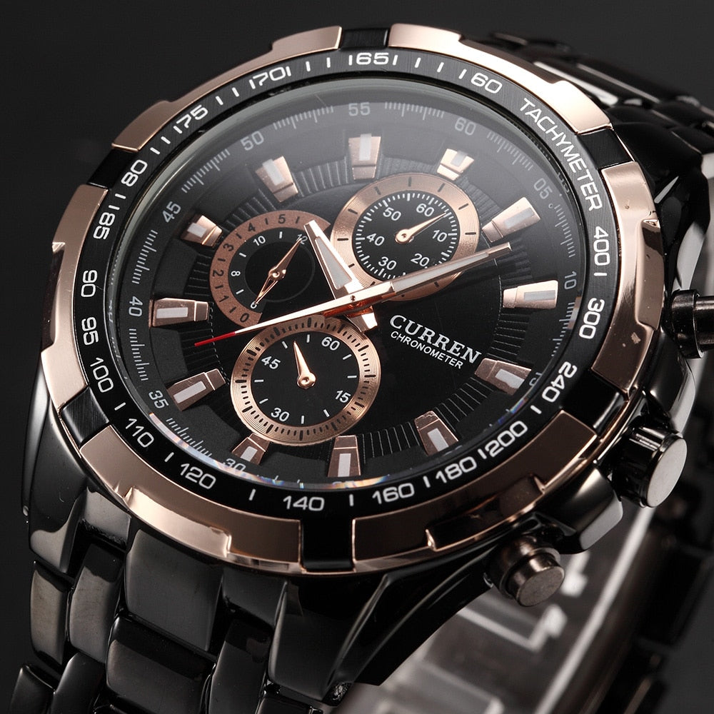 quartz Top Brand Analog  Waterproof men's watch