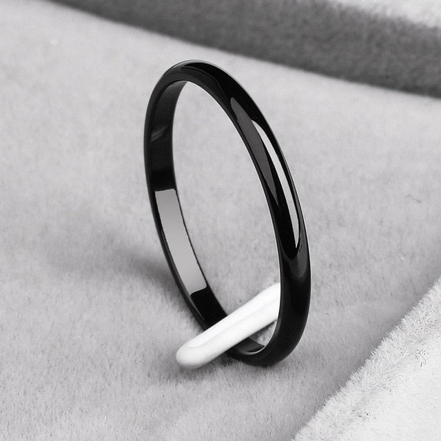 Anti-allergy Smooth Couples Rings  for Man or Woman